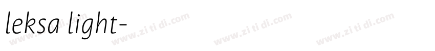 leksa light字体转换
